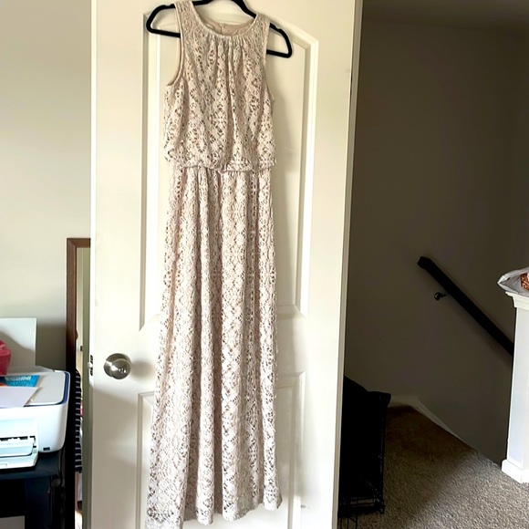 Crocheted Maxi Dress Sz 4 - Picture 1 of 4